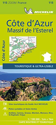 Michelin Côte d'Azur - Esterelmassiv: Straßen- und Tourismuskarte 1:100.000; Auflage 2018 (MICHELIN Zoomkarten)