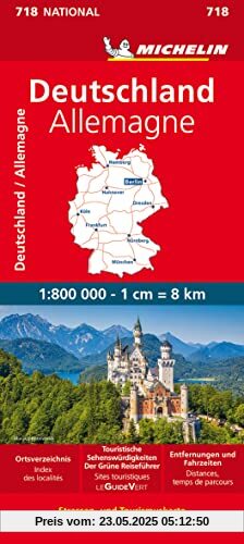 Michelin Deutschland: Straßen- und Tourismuskarte; Auflage 2023 (MICHELIN Nationalkarten)
