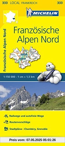 Michelin Französische Alpen Nord: Straßen- und Tourismuskarte 1:150.000 (MICHELIN Localkarten)