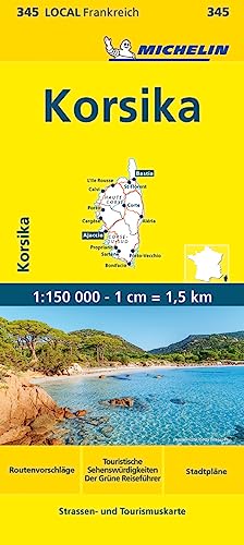Michelin Korsika: Straßen- und Tourismuskarte 1:150.000 (MICHELIN Localkarten)
