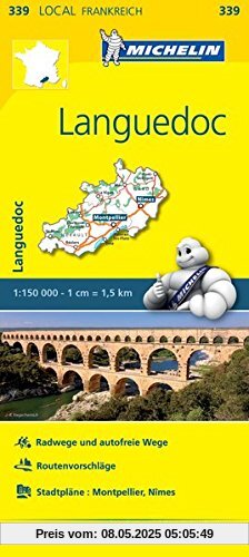 Michelin Languedoc: Straßen- und Tourismuskarte 1:150.000 (MICHELIN Localkarten)