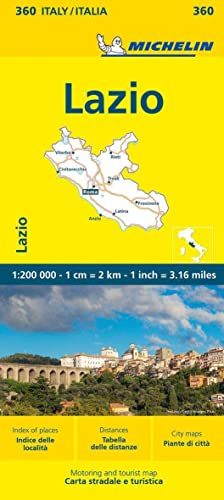 Michelin Latium: Straßen- und Tourismuskarte 1:200.000 (MICHELIN Localkarten)