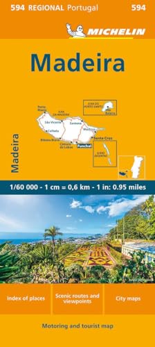 Michelin Madeira: Straßen- und Tourismuskarte 1:60.000 (MICHELIN Regionalkarten) von MICHELIN