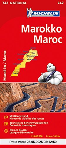 Michelin Marokko: Straßen- und Tourismuskarte 1:1.000.000 (Michelin Nationalkarte)