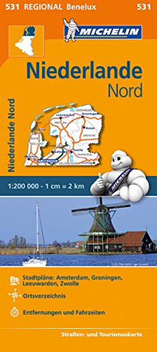 Michelin Niederlande Nord: Straßen- und Tourismuskarte 1:200.000 (MICHELIN Regionalkarten)