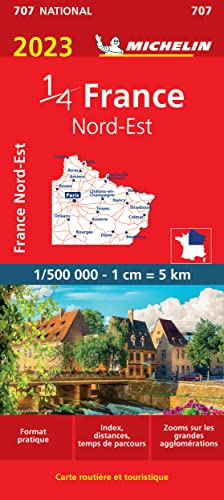Michelin Nordostfrankreich: Straßen- und Tourismuskarte 1:500.000 (MICHELIN Nationalkarten)