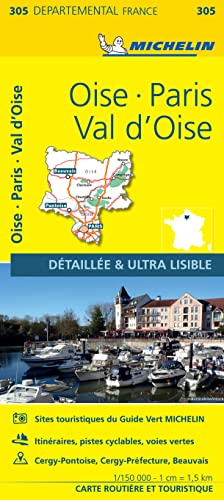 Michelin Paris - Ile de France / Nord: Straßen- und Tourismuskarte 1:500.000 (MICHELIN Localkarten) von MICHELIN
