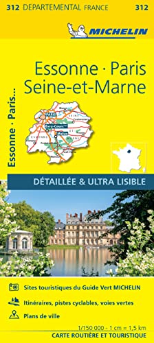 Michelin Paris - Ile de France / Ost: Straßen- und Tourismuskarte 1:150.000 (MICHELIN Localkarten)