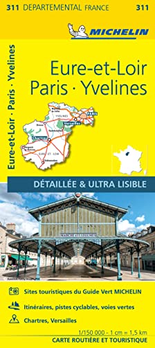 Michelin Paris - Ile de France / West: Straßen- und Tourismuskarte 1:150.000 (MICHELIN Localkarten)
