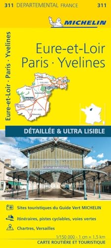 Michelin Paris - Ile de France / West: Straßen- und Tourismuskarte 1:150.000 (MICHELIN Localkarten)