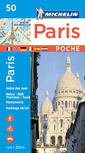 Michelin Paris Pocket Plan: Stadtplan 1:20.000 (MICHELIN Stadtpläne, Band 50)