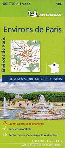 Michelin Paris und Umgebung: Straßen- und Tourismuskarte 1:100.000; Auflage 2021 (MICHELIN Zoomkarten)