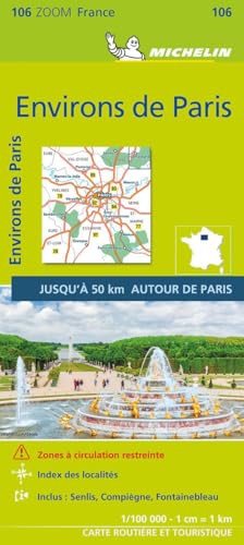 Michelin Paris und Umgebung: Straßen- und Tourismuskarte 1:100.000; Auflage 2021 (MICHELIN Zoomkarten)
