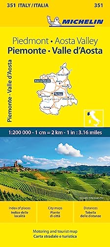 Michelin Piemont, Aostatal: Straßen- und Tourismuskarte 1:150.000; Auflage 2023 (MICHELIN Localkarten) von Michelin, Vertrieb durch GRÄFE UND UNZER VERLAG GmbH