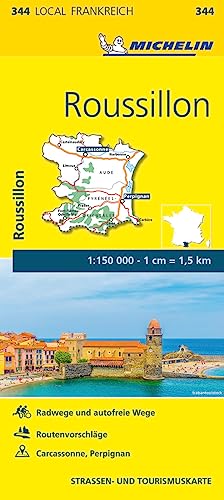 Michelin Roussillon: Straßen- und Tourismuskarte 1:150.000 (MICHELIN Localkarten) von Gräfe und Unzer
