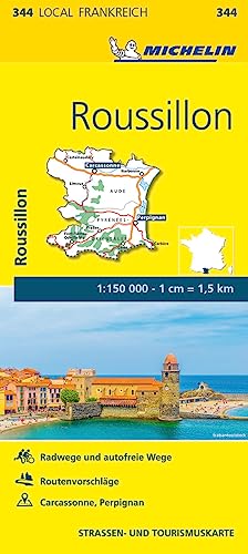 Michelin Roussillon: Straßen- und Tourismuskarte 1:150.000 (MICHELIN Localkarten)