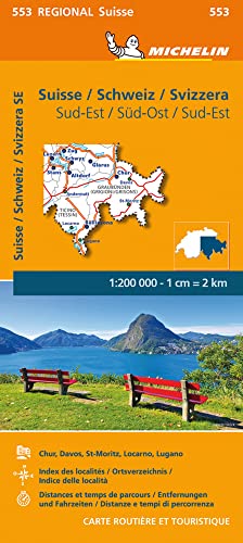 Michelin Schweiz Süd-Ost: Straßen- und Tourismuskarte 1:200.000 (MICHELIN Regionalkarten)