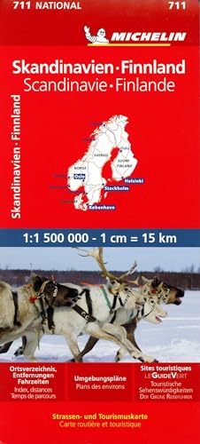 Michelin Skandinavien - Finnland: Straßen- und Tourismuskarte (MICHELIN Nationalkarten, Band 711) von Gräfe und Unzer