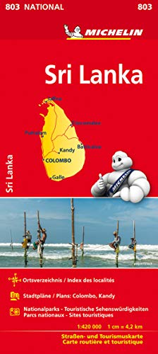 Michelin Sri Lanka: Straßen- und Tourismuskarte 1:420.000 (MICHELIN Nationalkarten) von Gräfe und Unzer