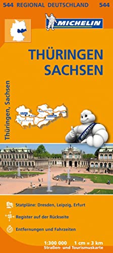 Michelin Thüringen, Sachsen: Straßen- und Tourismuskarte 1:300.000 (MICHELIN Regionalkarten) von Gräfe und Unzer