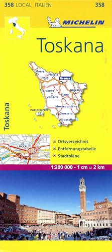 Michelin Toskana: Straßen- und Tourismuskarte 1:200.000 (MICHELIN Localkarten)
