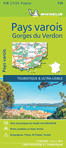 Michelin Var: Straßen- und Tourismuskarte 1:100.000; Auflage 2018 (MICHELIN Zoomkarten, Band 114)