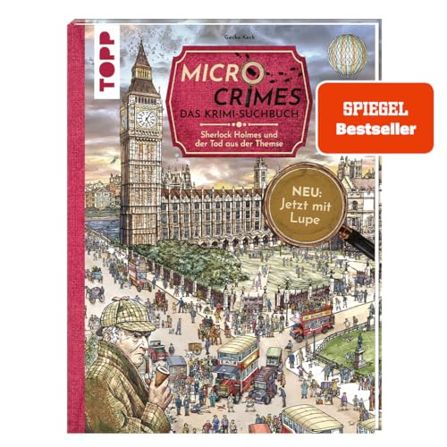 Micro Crimes. Das Krimi-Suchbuch. Sherlock Holmes und der Tod aus der Themse.: Finde Verbrecher im Gewimmel von London 1920. Wimmel-Rätsel für Erwachsene und Escape Fans! Mit Poster von Frech