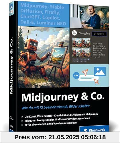 Midjourney u. Co.: Das neue Workbook zur Erstellung von KI-Bildern mit Midjourney. Inklusive Grundlagen, Praxisbeispielen und professionellen Prompts Midjourney u. Co.: Das neue Workbook zur Erstellung von KI-Bildern mit Midjourney. Inklusive Grundlagen, Praxisbeispielen und professionellen Prompts