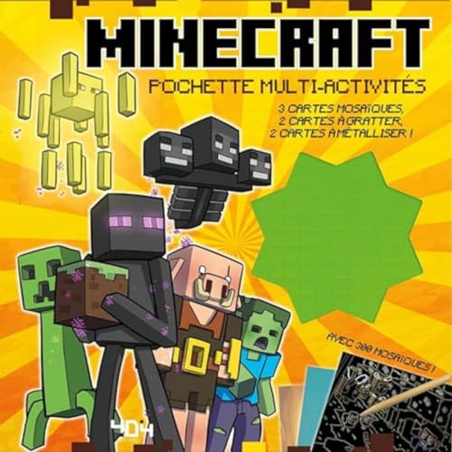 Minecraft - Ma pochette multi-activités: 3 cartes mosaïques, 2 cartes à gratter, 2 cartes à métalliser ! Minecraft - Ma pochette multi-activités: 3 cartes mosaïques, 2 cartes à gratter, 2 cartes à métalliser !