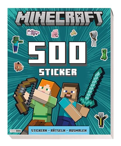 Minecraft: 500 Sticker- Stickern - Rätseln - Ausmalen: Activityblock mit 500 Stickern von Panini