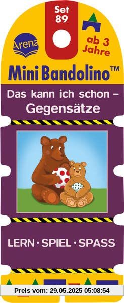 Mini Bandolino Set 89. Das kann ich schon – Gegensätze: Lernspiel mit Lösungskontrolle für Kinder ab 3 Jahren Mini Bandolino Set 89. Das kann ich schon – Gegensätze: Lernspiel mit Lösungskontrolle für Kinder ab 3 Jahren