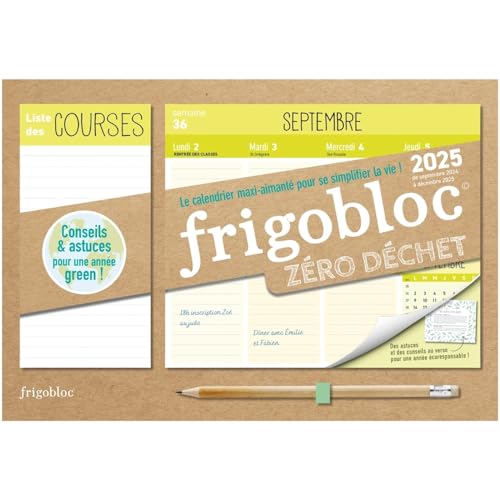Mini Frigobloc Hebdomadaire 2025 Zéro déchet (de sept. 2024 à déc. 2025) von PLAY BAC