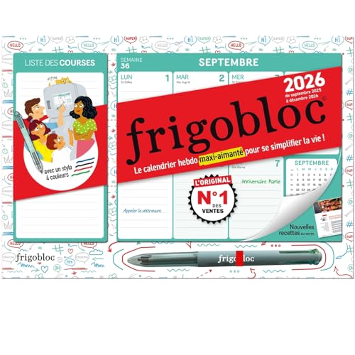 Mini Frigobloc Hebdomadaire 2026 avec un stylo 4 couleurs ! (de sept. 2025 à déc. 2026): De septembre 2025 à décembre 2026 von PLAY BAC