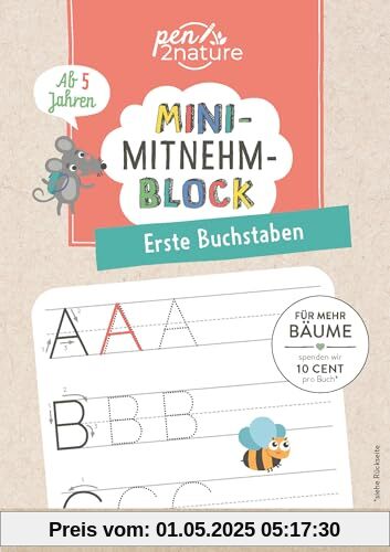 Mini-Mitnehm-Block Erste Buchstaben: Spielerisches Buchstaben-Training im handlichen Mini-Format | perfekte Kinderbeschäftigung für unterwegs | Ab 5 Jahren Mini-Mitnehm-Block Erste Buchstaben: Spielerisches Buchstaben-Training im handlichen Mini-Format | perfekte Kinderbeschäftigung für unterwegs | Ab 5 Jahren