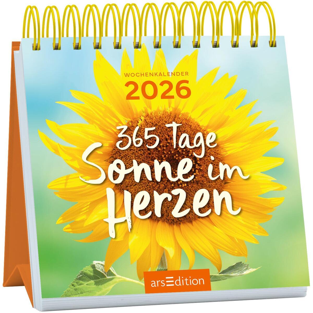 Mini-Wochenkalender 365 Tage Sonne im Herzen 2026 von Ars Edition GmbH