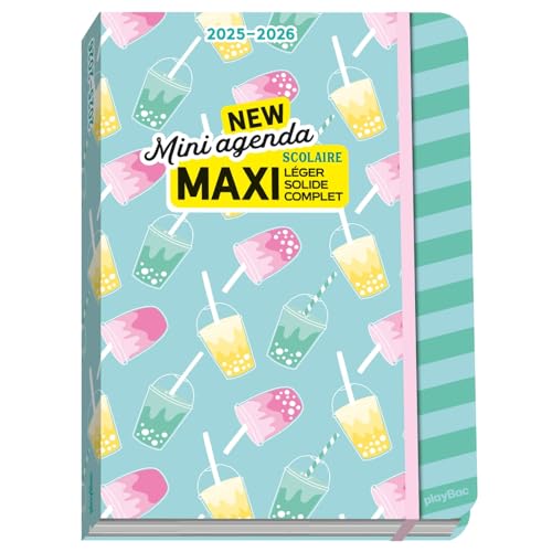 Mini agenda scolaire 2025-2026 - COUVERTURE BUBBLE TEA: Maxi léger, solide et complet von PLAY BAC
