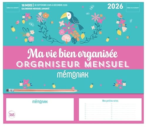 Mini-organiseur Mémoniak Ma vie bien organisée, calendrier mensuel sept. 2025- déc. 2026 Mini-organiseur Mémoniak Ma vie bien organisée, calendrier mensuel sept. 2025- déc. 2026 von 365 PARIS