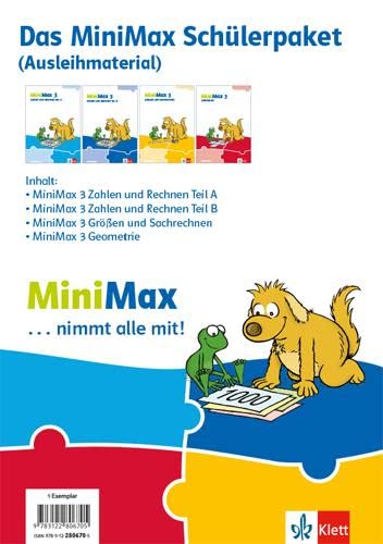 MiniMax 3: Paket für Lernende (4 Themenhefte: Zahlen und Rechnen A, Zahlen und Rechnen B, Größen und Sachrechnen, Geometrie) - Ausleihmaterial Klasse 3 (MiniMax. Ausgabe ab 2019)