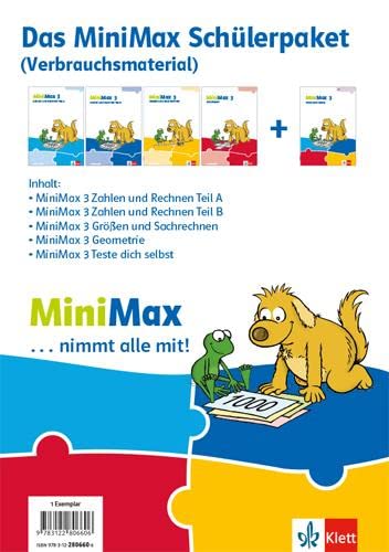 MiniMax 3: Paket für Lernende (5 Hefte: Zahlen und Rechnen A, Zahlen und Rechnen B, Größen und Sachrechnen, Geometrie, Teste-dich-selbst) - Verbrauchsmaterial Klasse 3 (MiniMax. Ausgabe ab 2019)