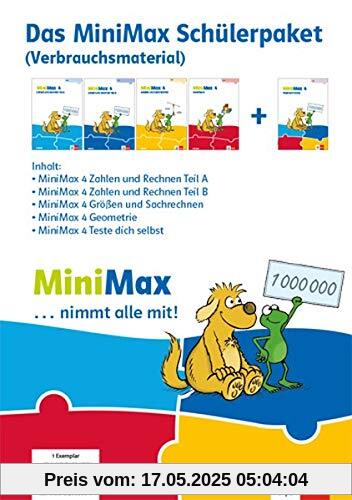 MiniMax 4: Schülerpaket (5 Hefte: Zahlen und Rechnen A, Zahlen und Rechnen B, Größen und Sachrechnen, Geometrie, Teste-dich-selbst) - Verbrauchsmaterial Klasse 4 (MiniMax. Ausgabe ab 2019)