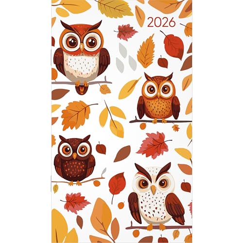 Miniplaner Style Eulen 2026 - Taschen-Kalender 9x15 cm - Weekly - 64 Seiten - 1 Seite 1 Woche - Notiz-Heft - Alpha Edition von ALPHA EDITION