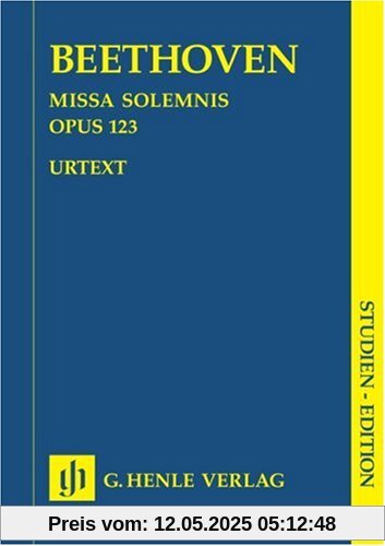 Missa Solemnis d-Dur Op 123. Gemischter Chor, Orchester; Studien-Edition
