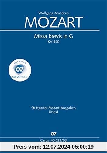 Missa brevis in G (Klavierauszug): KV 140 (235d), 1773 (?)