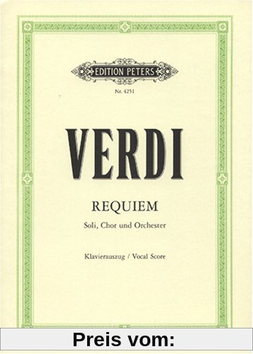 Missa da Requiem: für 4 Solostimmen, Chor und Orchester / Klavierauszug
