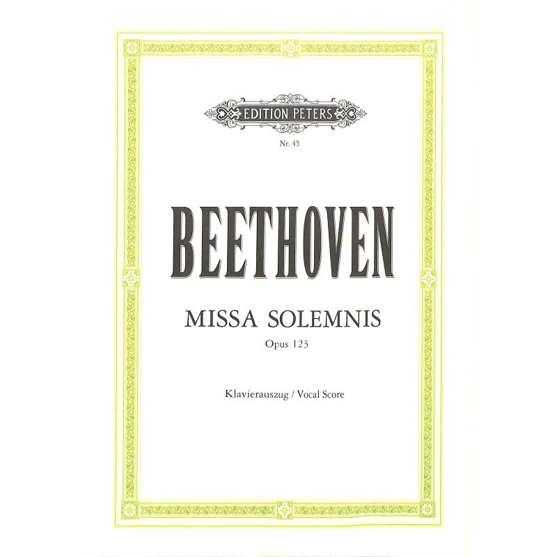 Missa solemnis D-Dur op 123 Missa solemnis D-Dur op 123