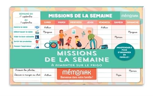 Missions de la semaine Mémoniak - bloc aimanté à compléter Missions de la semaine Mémoniak - bloc aimanté à compléter von 365 PARIS