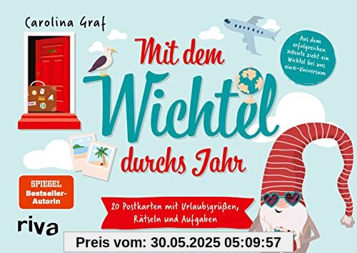 Mit dem Wichtel durchs Jahr: 20 Postkarten mit Urlaubsgrüßen, Rätseln und Aufgaben. Wichtel-Spaß das ganze Jahr. Mit Spielen, Aktionen und Mikroabenteuern für alle Jahreszeiten