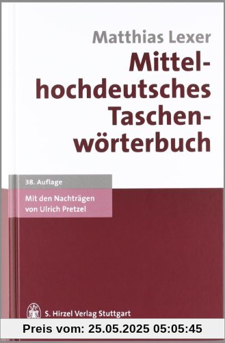 Mittelhochdeutsches Taschenwörterbuch