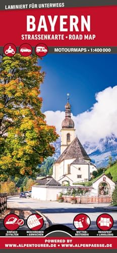 MoTourMaps Bayern Auto- und Motorradkarte 1:400.000: reißfest • wasserfest • beschreibbar (MOTOURMAPS: Laminierte Auto- und Motorrad-Straßenkarten für unterwegs) MoTourMaps Bayern Auto- und Motorradkarte 1:400.000: reißfest • wasserfest • beschreibbar (MOTOURMAPS: Laminierte Auto- und Motorrad-Straßenkarten für unterwegs) von MoTourMedia