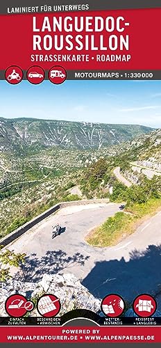 MoTourMaps Languedoc-Roussillon Auto- und Motorradkarte 1:330.000: reißfest • wasserfest • beschreibbar (MOTOURMAPS: Laminierte Auto- und Motorrad-Straßenkarten für unterwegs) von MoTourMedia